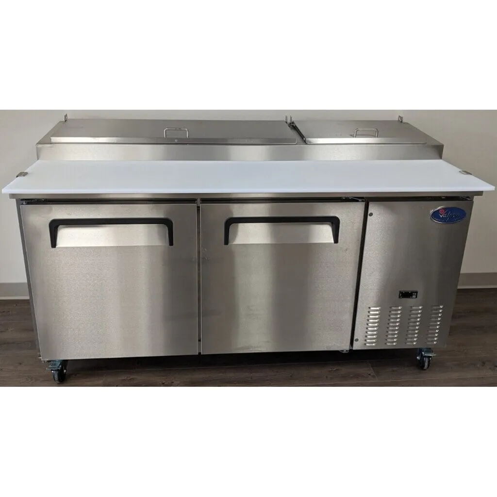 Valpro VPP71-HC, Two Door 71" Pizza Prep Table Refrigerator