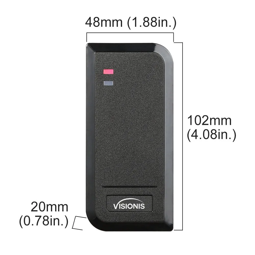 Visionis FPC-6130 Two Doors Access Control Time Attendance TCP / IP Wiegand Controller Box, Black Indoor/Outdoor Card Reader Computer Based Software Included Compatible 20,000 Users Kit