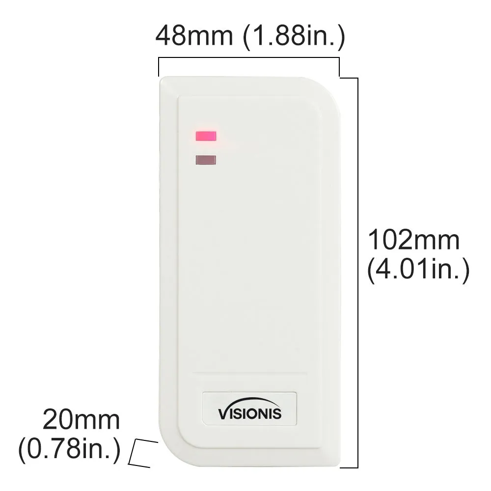 Visionis FPC-6548 Four Doors Access Control TCP / IP Wiegand Controller Box With Power Supply Included White Indoor / Outdoor Card Reader, Computer Based   20,000 Users Kit