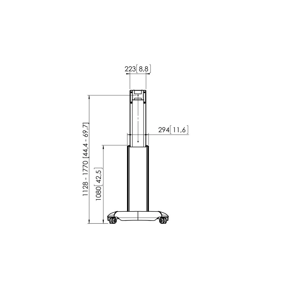 Vogel's PFT 2520 Display trolley