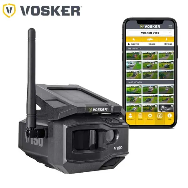 Vosker - V150 - Verizon - Solar Powered 4G-LTE Cellular Outdoor Security Camera