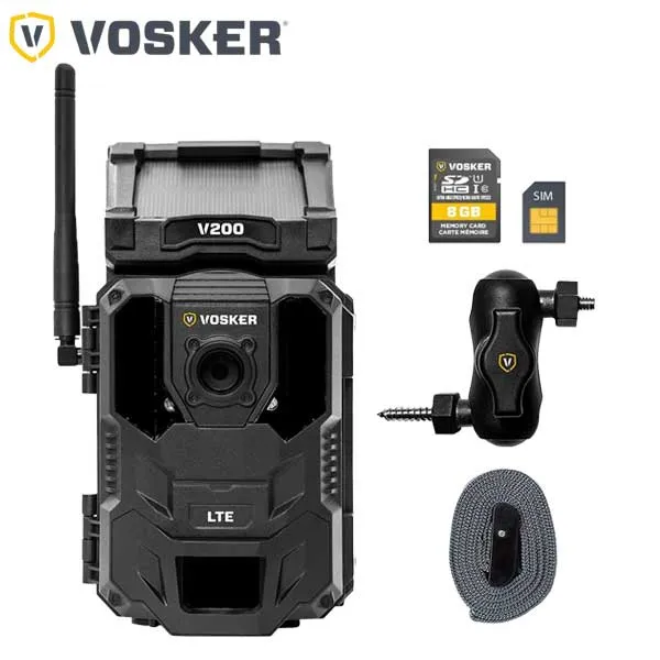 Vosker - V200 - Nation-Wide - Solar Powered 4G-LTE Cellular Outdoor Security Camera