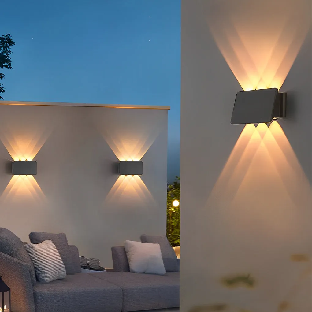 Waterproof LED Up and Down Lights Solar Wall Lamp Wall Washer Lights