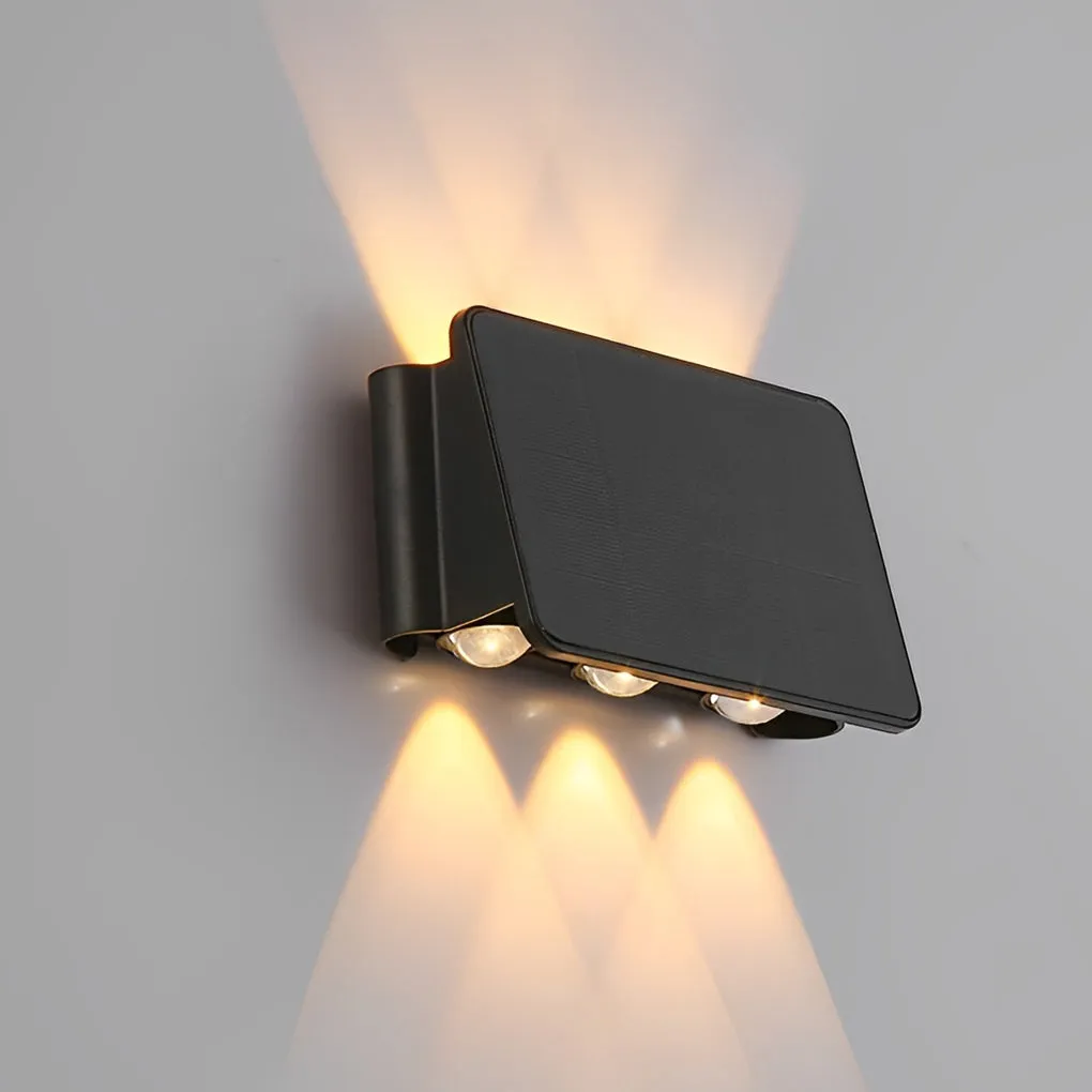Waterproof LED Up and Down Lights Solar Wall Lamp Wall Washer Lights