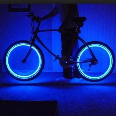 Waterproof LED Wheel Lights - Bicycle Wheel Lights Bike Wheel Light Cap Led Tire Valve Cap With Battery Mountain Road