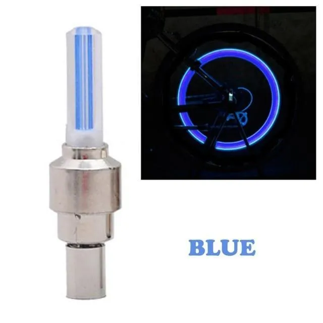 Waterproof LED Wheel Lights - Bicycle Wheel Lights Bike Wheel Light Cap Led Tire Valve Cap With Battery Mountain Road