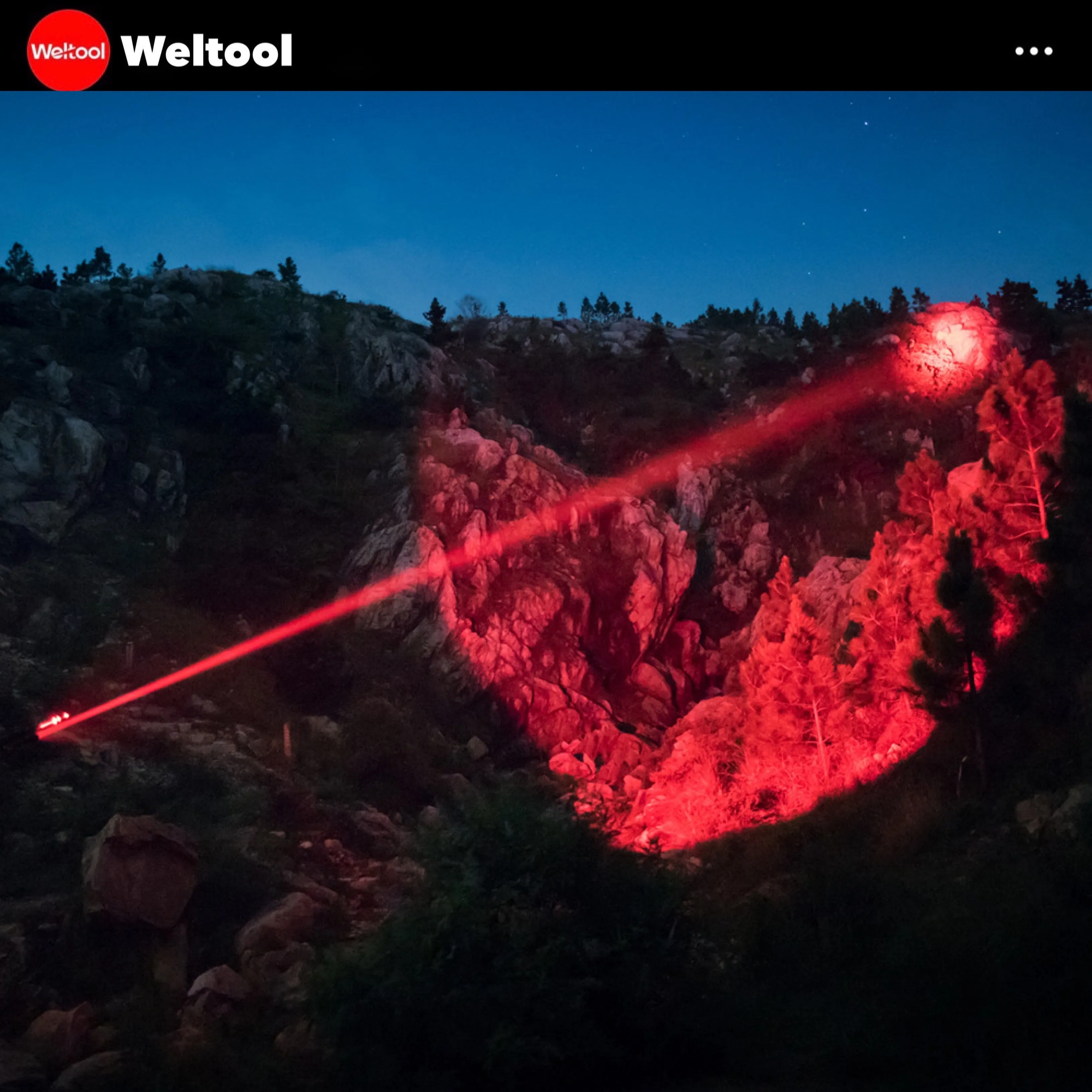 Weltool T10-HR Red Light 342 Lumens  450M Searchlight