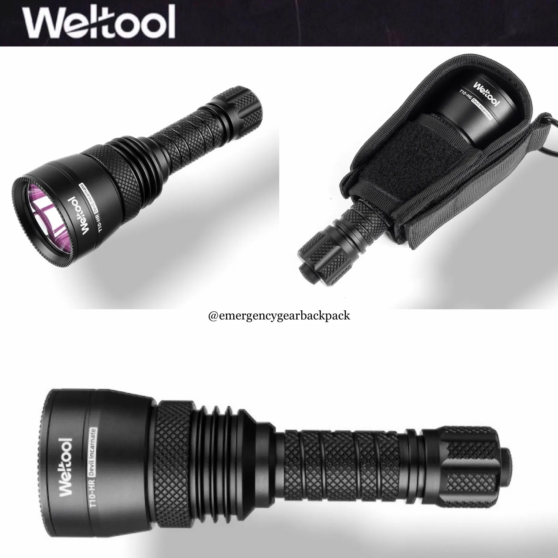 Weltool T10-HR Red Light 342 Lumens  450M Searchlight