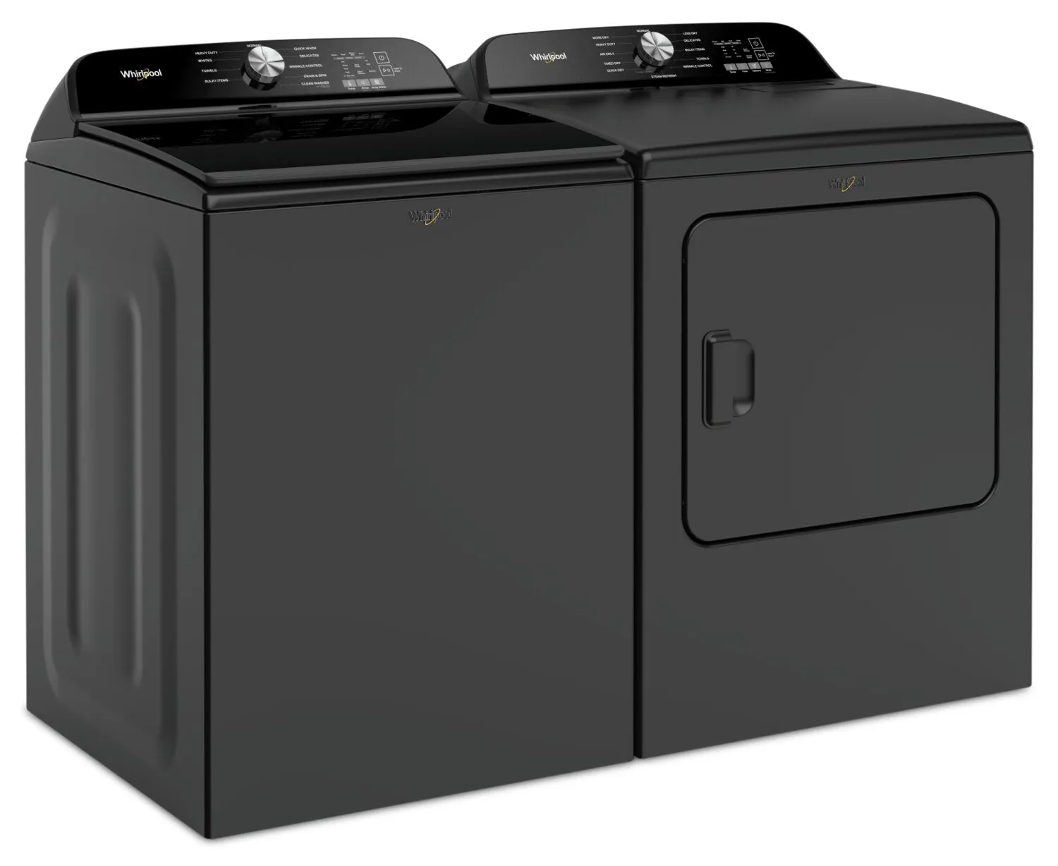 Whirlpool 6.1 Cu. Ft. Top-Load Washer with Removable Agitator and 7 Cu. Ft. Electric Dryer - WTW6157B/YWED615B