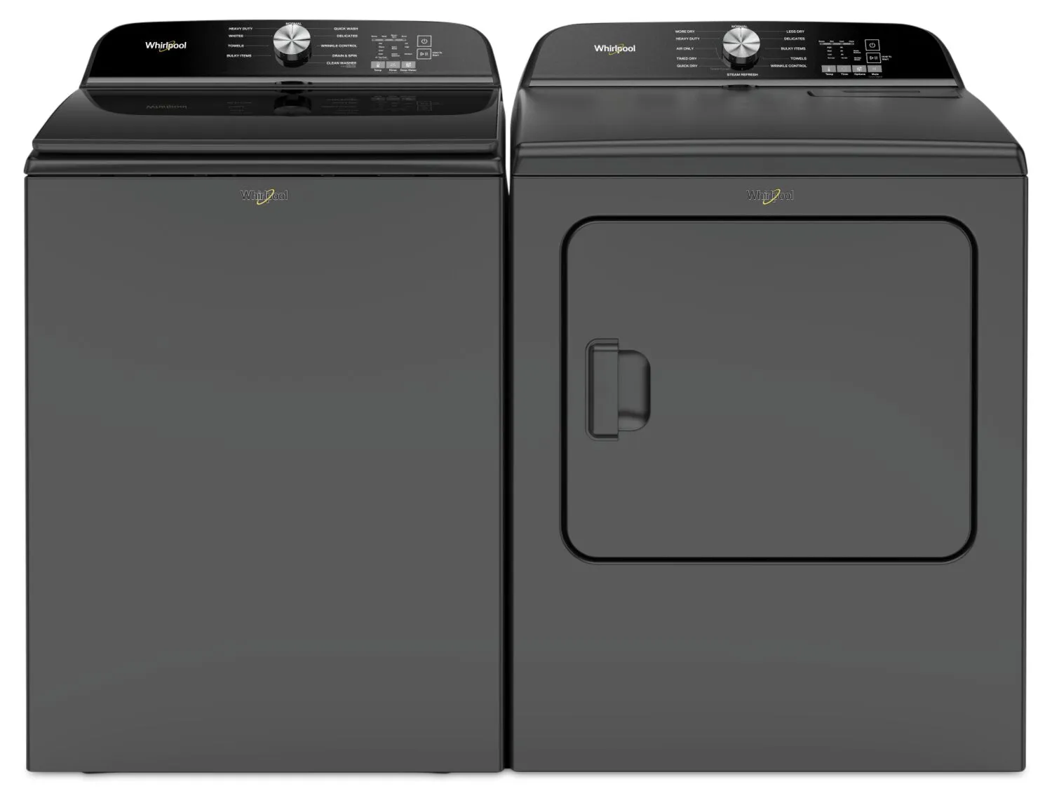 Whirlpool 6.1 Cu. Ft. Top-Load Washer with Removable Agitator and 7 Cu. Ft. Electric Dryer - WTW6157B/YWED615B