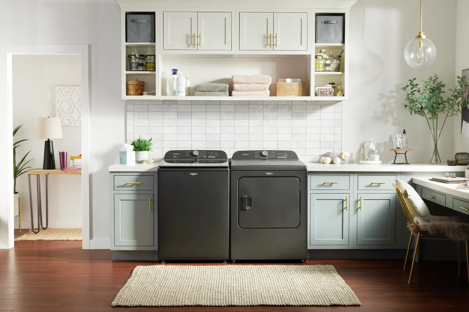 Whirlpool 6.1 Cu. Ft. Top-Load Washer with Removable Agitator and 7 Cu. Ft. Electric Dryer - WTW6157B/YWED615B