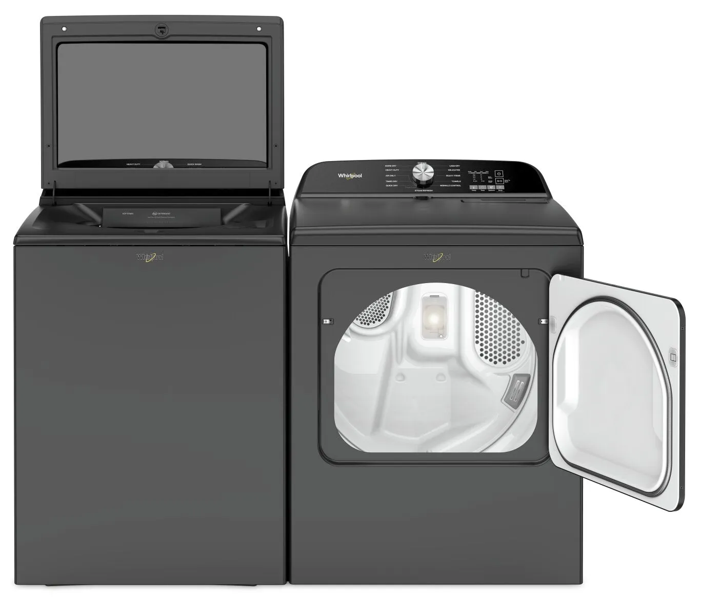 Whirlpool 6.1 Cu. Ft. Top-Load Washer with Removable Agitator and 7 Cu. Ft. Electric Dryer - WTW6157B/YWED615B