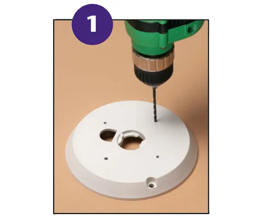 White Non-Metallic CAM-KIT Security Camera Mount Kit