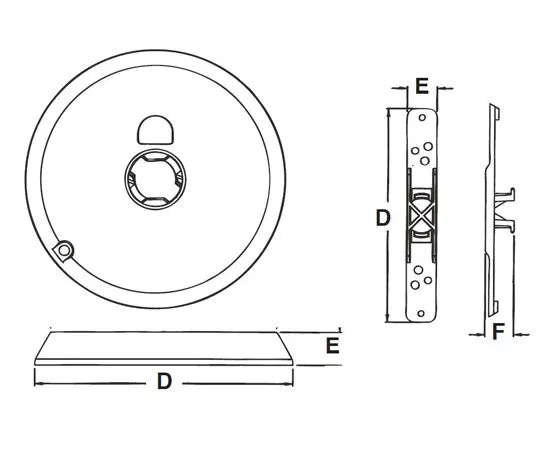 White Non-Metallic CAM-KIT Security Camera Mount Kit