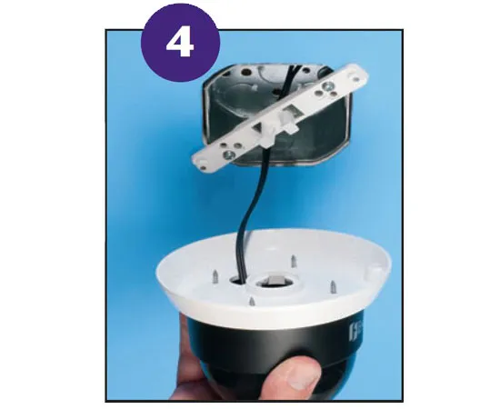 White Non-Metallic CAM-KIT Security Camera Mount Kit