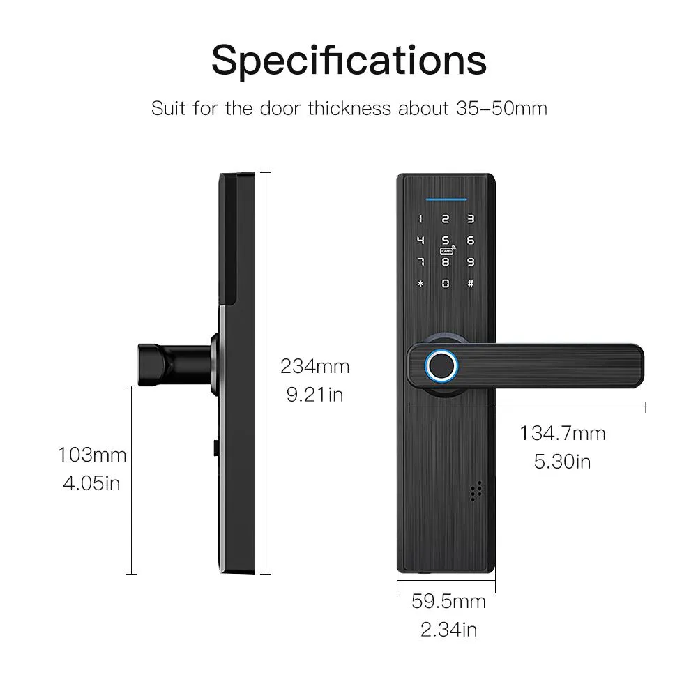 WiFi Security Intelligent  Multiple Unlocking Fingerprint  Smart Lock