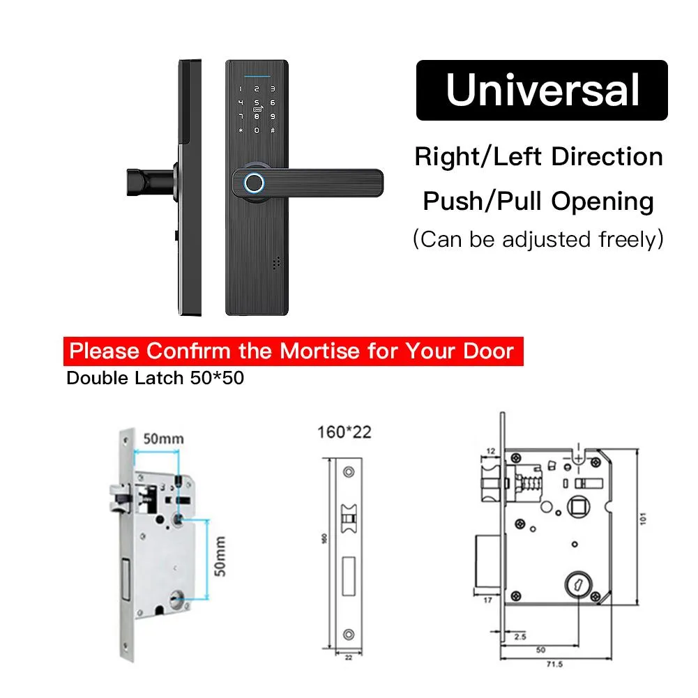 WiFi Security Intelligent  Multiple Unlocking Fingerprint  Smart Lock