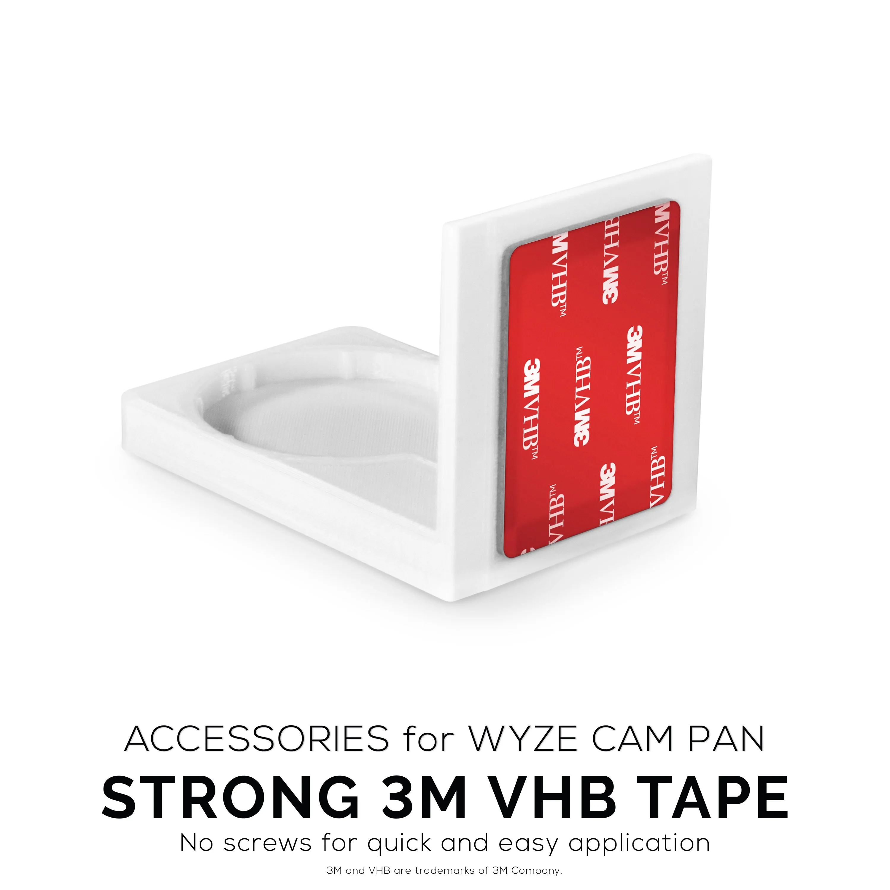 Easy-to-Install Adhesive Wall Mount for Wyze Cam Pan - Compatible with V1 & V2, Mess-Free Installation
