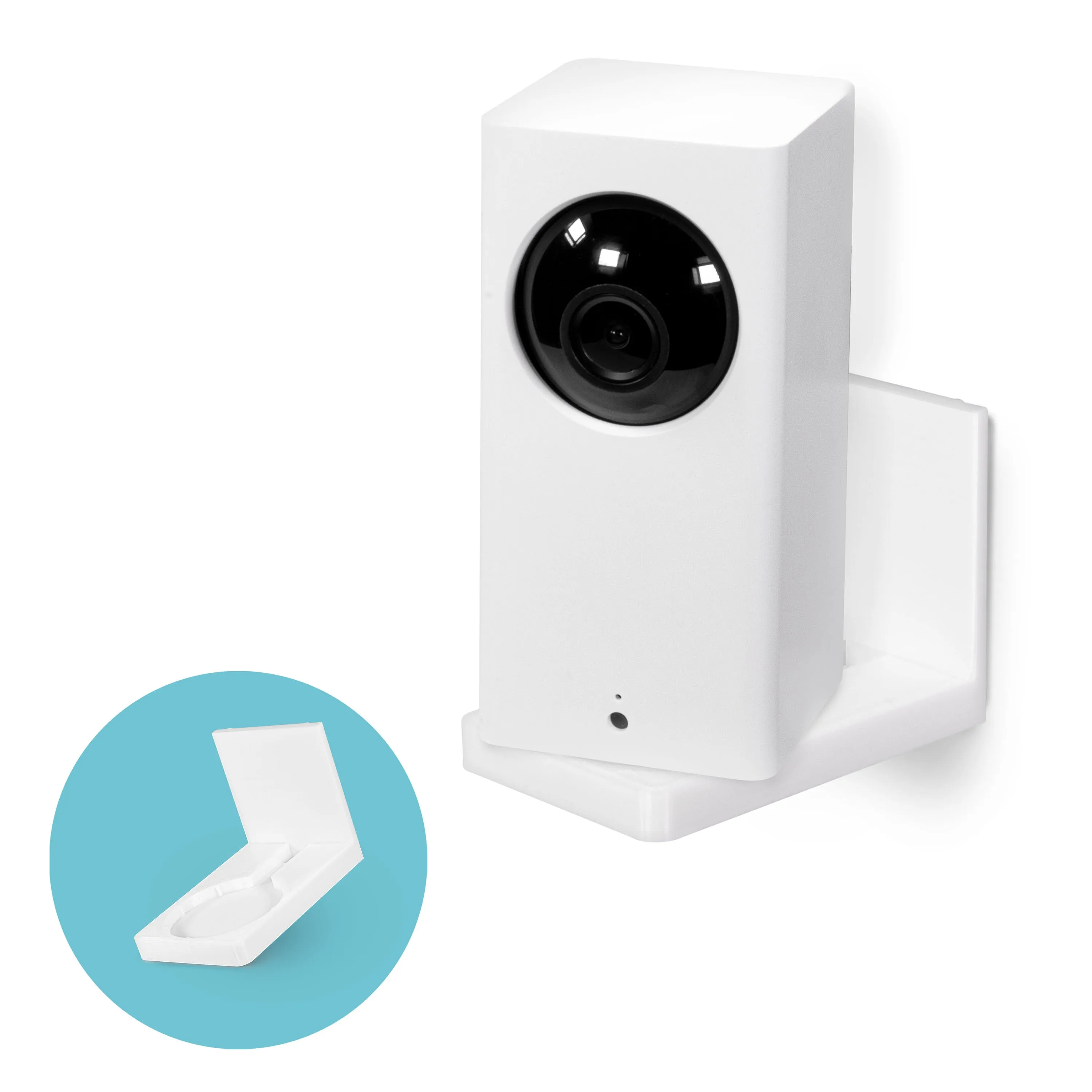 Easy-to-Install Adhesive Wall Mount for Wyze Cam Pan - Compatible with V1 & V2, Mess-Free Installation