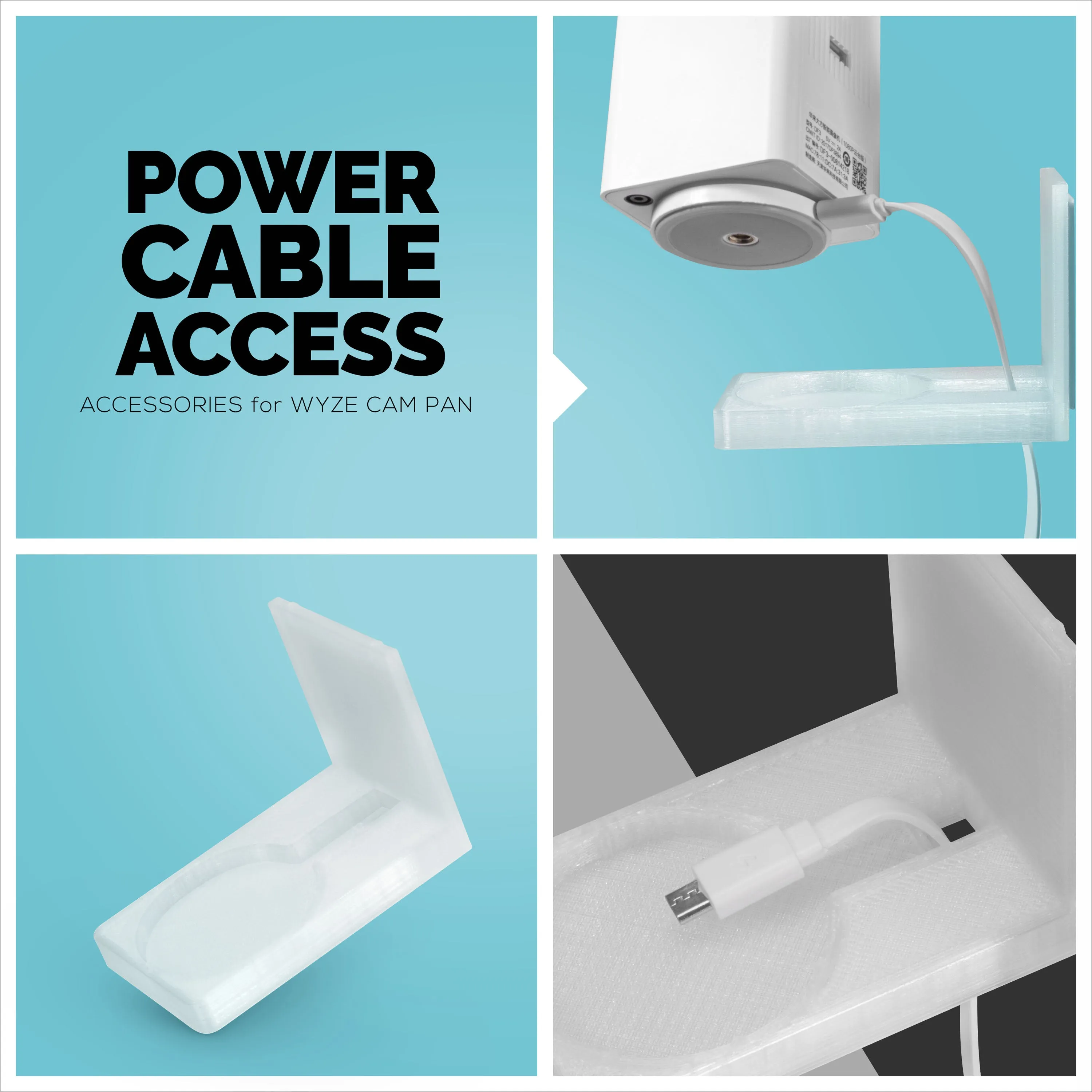 Easy-to-Install Adhesive Wall Mount for Wyze Cam Pan - Compatible with V1 & V2, Mess-Free Installation