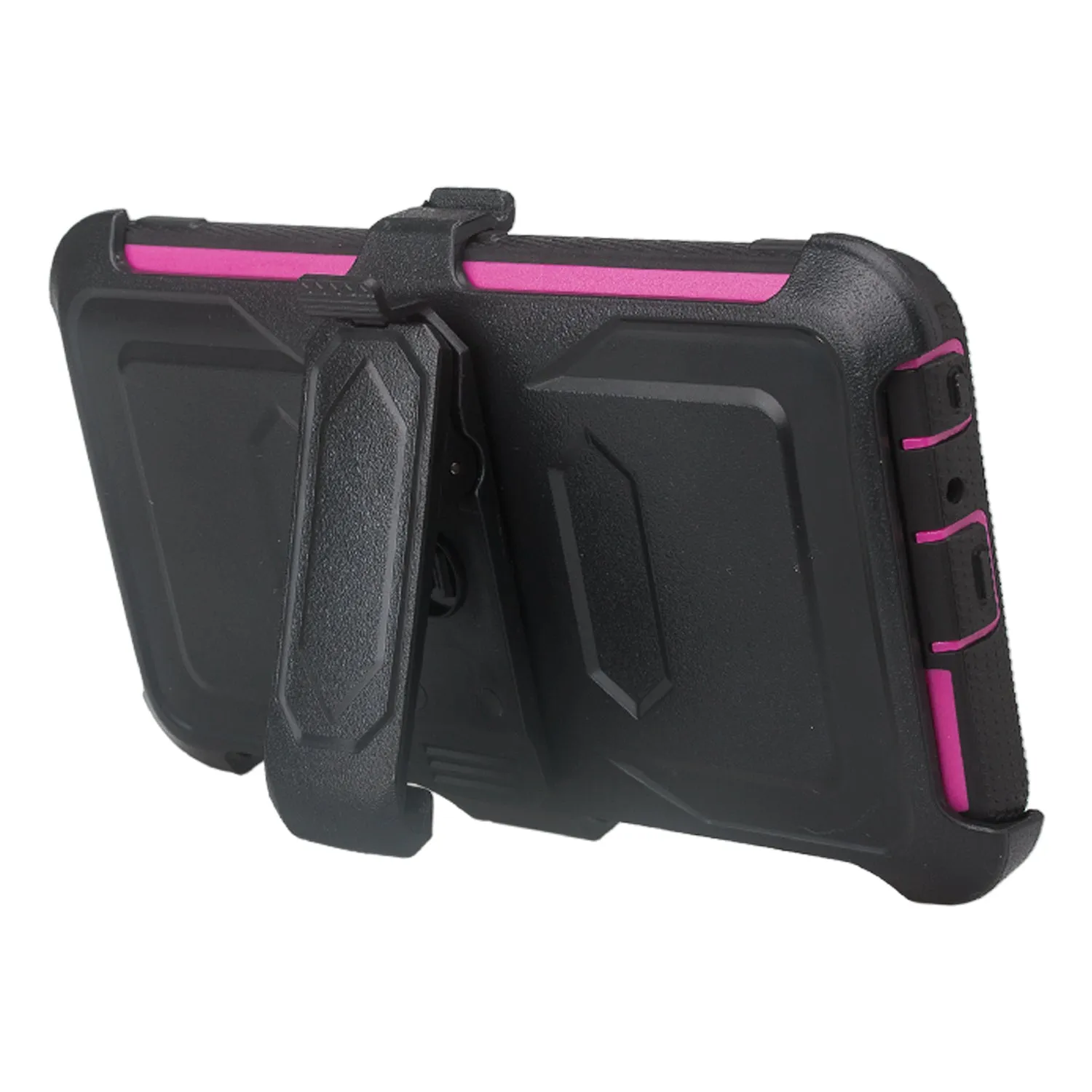ZTE Sequoia Case, Blade Z Max, ZTE Z982 Case, Triple Protection 3-1 w/ Built in Screen Protector Heavy Duty Holster Shell Combo Case Cover - Purple